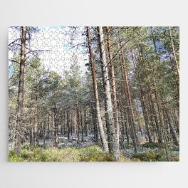 Scottish Highlands Magical Spring Woodland Scene in I Art and Afterglow Jigsaw Puzzle