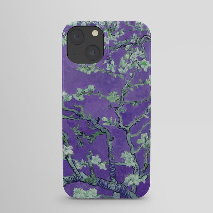 Vincent van Gogh "Almond Blossoms" (edited purple) iPhone Case