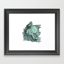 Ghost Wolf Moon Framed Art Print