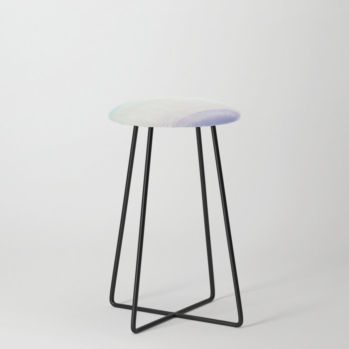 Soft watercolor stripes Counter Stool