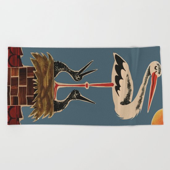 Stork Longshanks Beach Towel