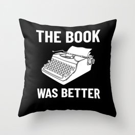 Typewriter Book Author Writer Beginner Quotes	 Throw Pillow