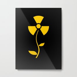 Radioactive flower Yellow design Metal Print