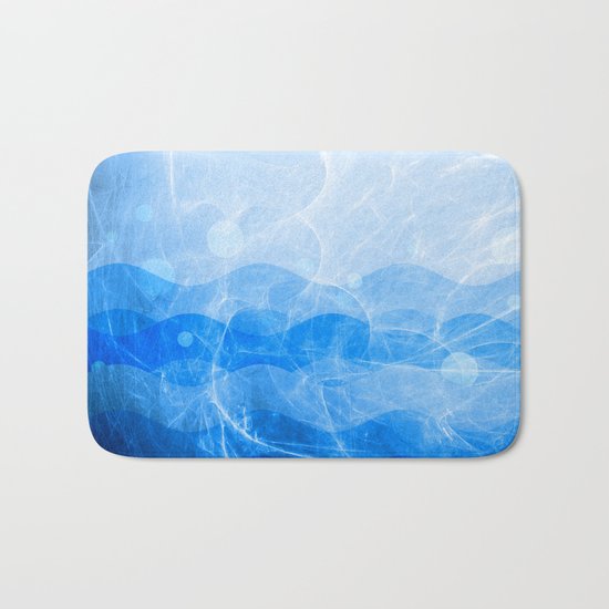 Energy Waves - Blue Version Bath Mat