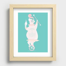 There is always time for a Dance Party (aqua) Recessed Framed Print