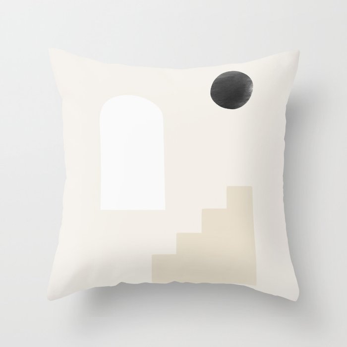 Boho Scenery NO.2 | Black Throw Pillow