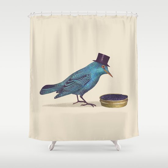 Gentlebirds Prefer Caviar Shower Curtain