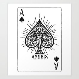 Anubis Ace Art Print