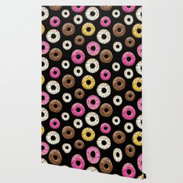 Rainbow Donuts Wallpaper For Any Decor Style Society6