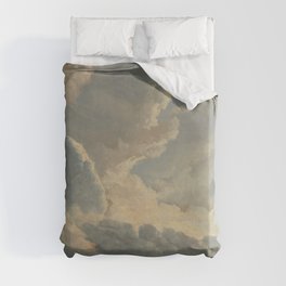 Study of Clouds with a Sunset near Rome Duvet Cover