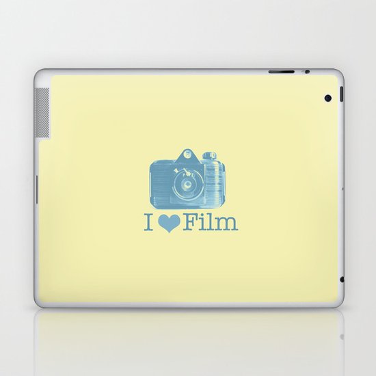 I ♥ Film (Yellow/Blue) Laptop & iPad Skin