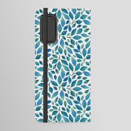 Turquoise leaves Android Wallet Case
