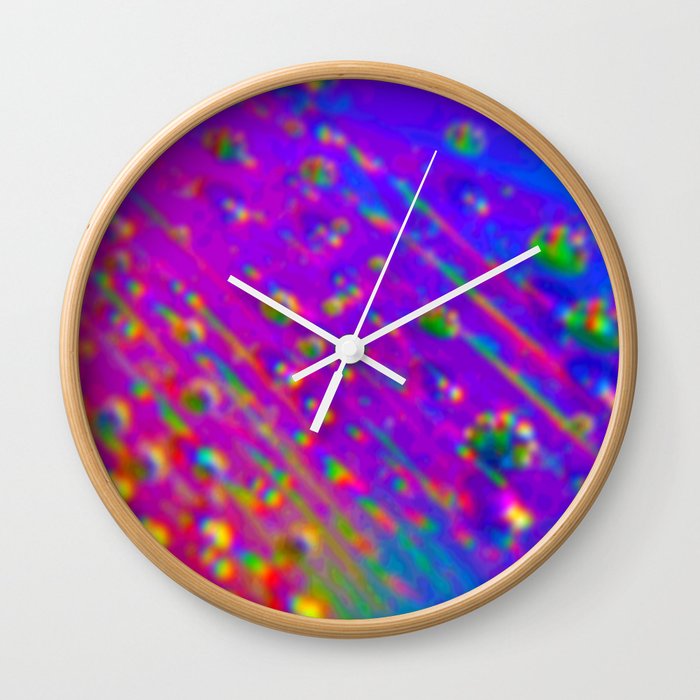 Rainbow Rays Wall Clock