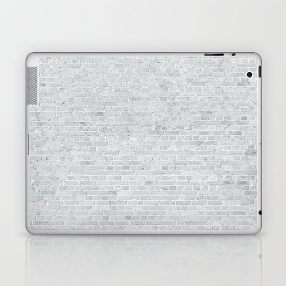 White Washed Brick Wall Stone Cladding Laptop & iPad Skin