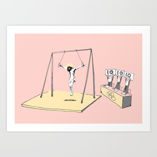 Jesus goes for gold! Art Print