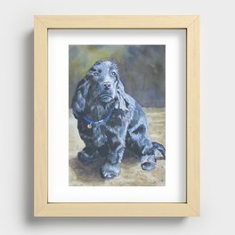 Cocker spaniel painting in watercolour Recessed Framed Print
