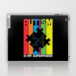 Autism Is My Superpower Colorful Puzzle Laptop Skin