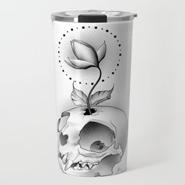 Skull Flower Travel Mug