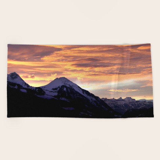 Sky Fire Beach Towel