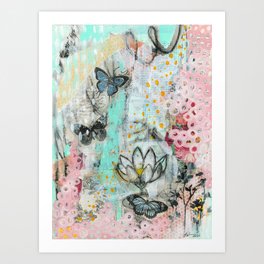 Mariposa Azul Art Print