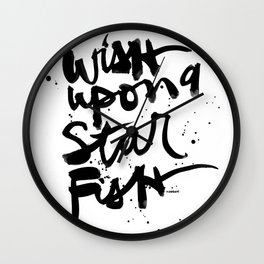 Wish Upon A Starfish Wall Clock | Gift, Digital, Graphicdesign, Sea, Starfish, Baby, Summer, Beach, Beachart, Bikini 