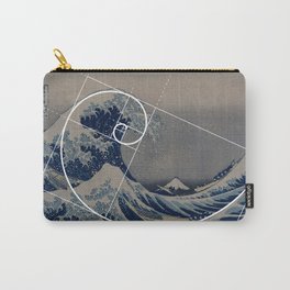Hokusai Meets Fibonacci Carry-All Pouch