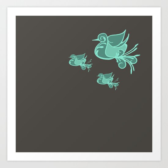 Three Little Birds Art Print