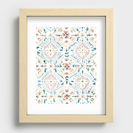 Moroccan Tiles Recessed Framed Print