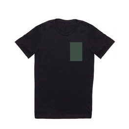 Dark Gray Solid Color Pairs Pantone Cilantro 19-5621 TCX Shades of Blue-green Hues T Shirt