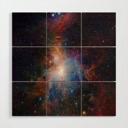 infrared view of the Orion Nebula Wood Wall Art