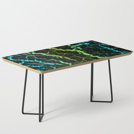 Cracked Space Lava - Cyan/Lime Coffee Table