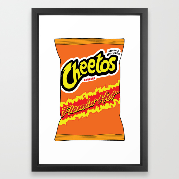 Flamin Hot Cheetos Illustration Framed Art Print By Lunadelrey Society6