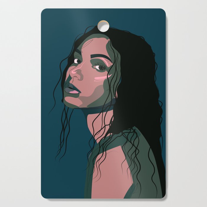 Women Illustration darkside version Cutting Board