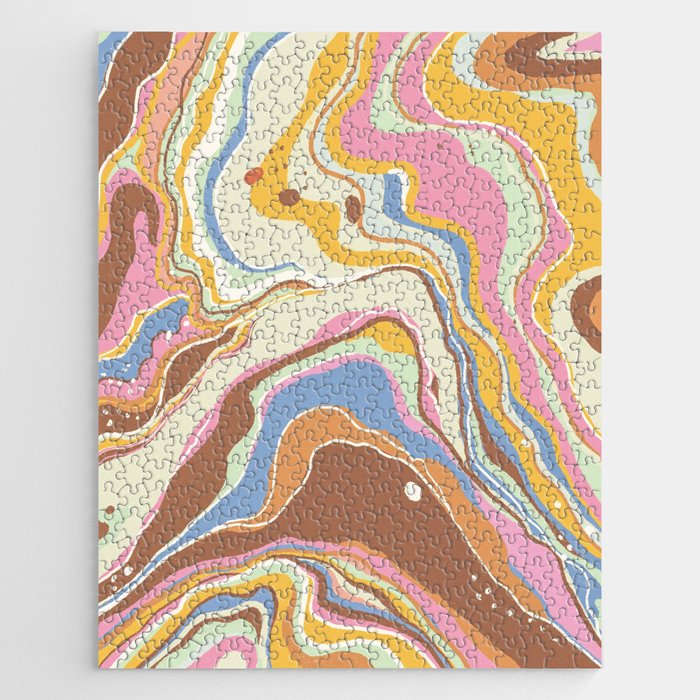 Retro marble #2 Jigsaw Puzzle