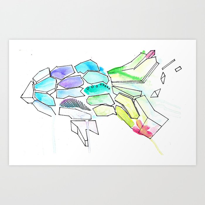 Robot Fish Art Print By Weforgotlilacs Society6