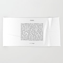 Inspiring Quote Beach Towels Society6
