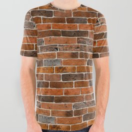 Brick Wall All Over Graphic Tee