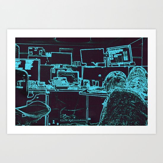 9-1-1 blue Art Print