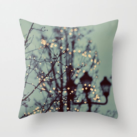 Winter Lights Throw Pillow
