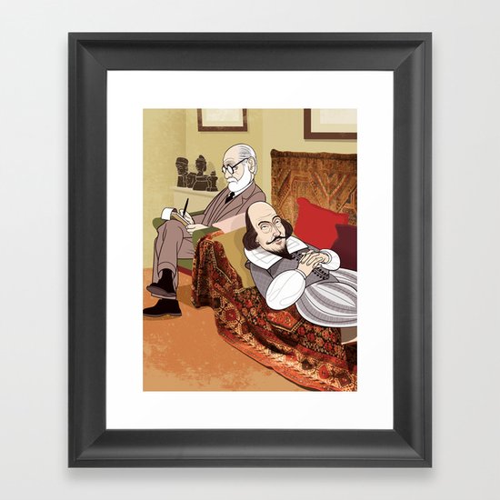 Freud analysing Shakespeare Framed Art Print