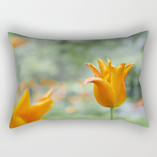 Tulips in orange Rectangular Pillow
