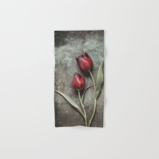 Red Tulips Hand & Bath Towel