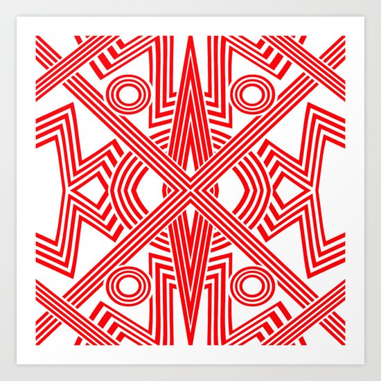 Red And White Stripes Art Print