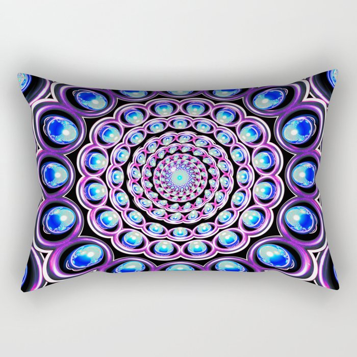 Turquoise Iterations: Sprinkles of Amethyst Rectangular Pillow