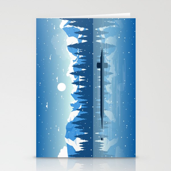 Snowy Submarine Stationery Cards