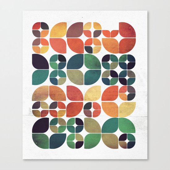 Vintage Fall Pattern Canvas Print