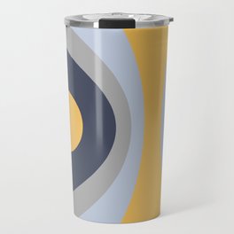 Colorful geometric composition - yellow Travel Mug