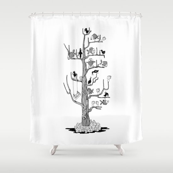 The Bahkadisch Tree Shower Curtain