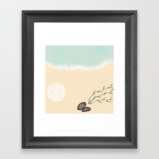 Down By The Seashore Framed Art Print