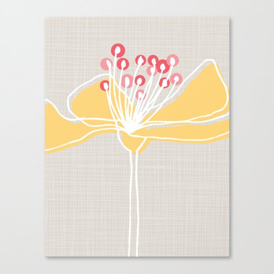 Cherry Blossom: Stone Canvas Print
